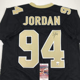 Autographed/Signed Cameron Cam Jordan New Orleans Black Football Jersey JSA COA