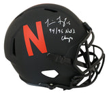 Tommie Frazier Autographed Nebraska F/S Eclipse Helmet 94/95 Champs BAS 31307