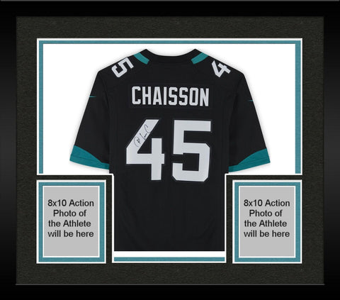 Framed K'Lavon Chaisson Jacksonville Jaguars Autographed #45 Black Nike Jersey