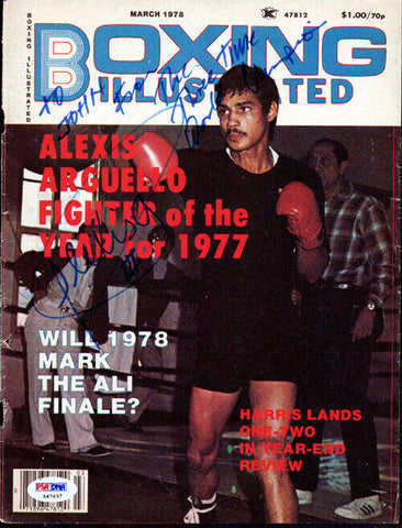 Alexis Arguello Autographed Boxing Illustrated Cover "To John" PSA/DNA S47457