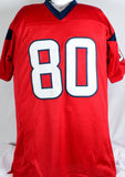 Andre Johnson Autographed Red Pro Style Jersey- Beckett W Hologram *Black