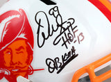 Warren Sapp Signed Buccaneers F/S 76-96 Speed Helmet w/2 insc.-Beckett W Holo