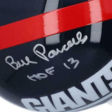 Bill Parcells NY Giants Signed Throwback VSR4 Replica Helmet & "HOF 13" Insc