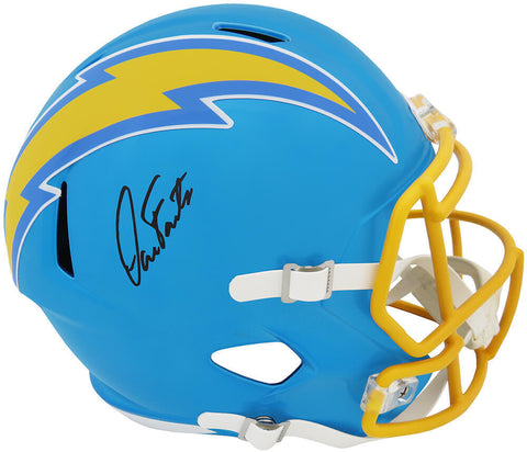 Dan Fouts Signed Chargers FLASH Riddell F/S Speed Rep Helmet (In Black)(SS COA)