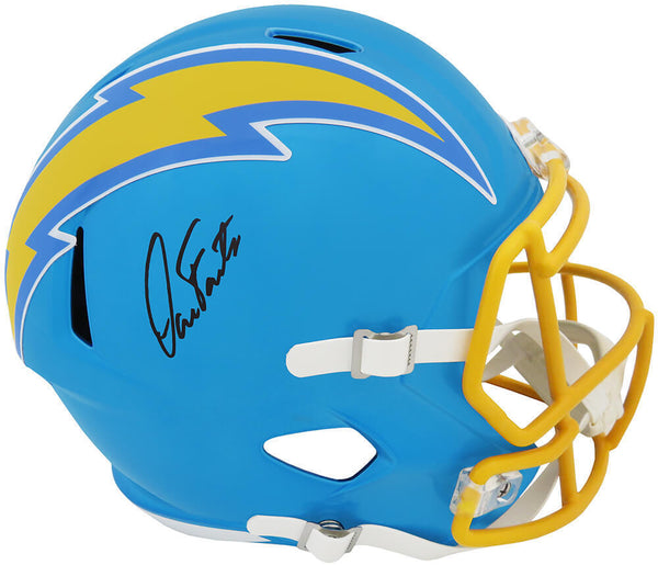 Dan Fouts Signed Chargers FLASH Riddell F/S Speed Rep Helmet (In Black)(SS COA)