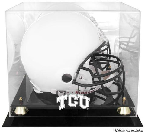 TCU Horned Frogs Golden Classic Logo Helmet Display Case-Fanatics