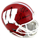 Melvin Gordon Signed Wisconsin Badgers Schutt Red & White Helmet "On Wisconsin"