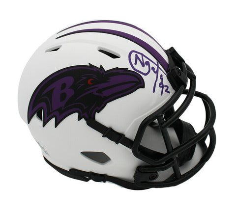 Haloti Ngata Signed Baltimore Ravens Speed Lunar NFL Mini Helmet