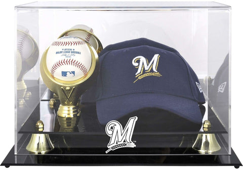 Dodgers Golden Classic Single Baseball Logo Display Case-Fanatics