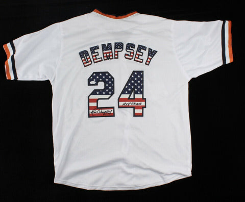 Rick Dempsey Signed Baltimore Orioles USA Jersey Inscribed MVP 83 WS (JSA COA)