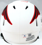 Drew Bledsoe Signed New England Patriots Lunar Speed Mini Helmet-Beckett W Holo