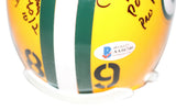 Dave Robinson Autographed Green Bay Packers Mini Helmet 10 Insc Stats BAS 32639