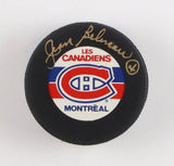 Jean Beliveau Signed Canadiens Hockey Puck (PSA) 500 Goal Club / 10x Cup Winner