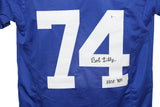 Bob Lilly Autographed/Signed Pro Style Blue XL Jersey HOF BAS 30624