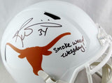 Ricky Williams Signed Texas Longhorns F/S Speed Helmet w/Insc-JSA W Auth *Front