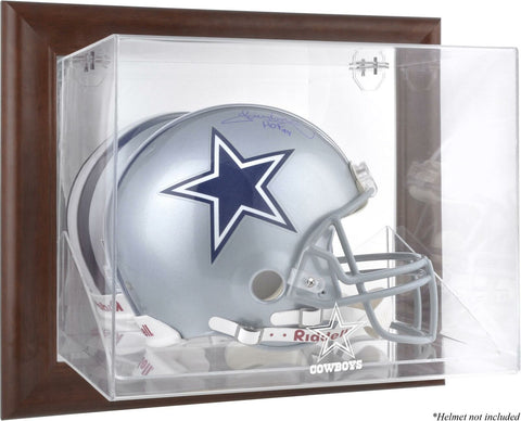Cowboys Brown Framed Wall-Mountable Logo Helmet Case - Fanatics