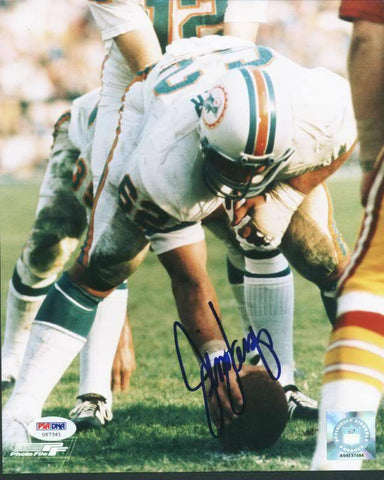 Dolphins Jim Langer Signed Authentic 8X10 Photo Autographed PSA/DNA #U67361