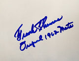 Frank Thomas Signed 8x10 New York Mets Photo Original 1962 Mets Inscribed BAS