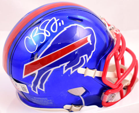 Cole Beasley Autographed Buffalo Bills Flash Speed Mini Helmet- Beckett W Holo