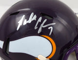 Randall Cunningham Autographed Vikings 83-01 Speed Mini Helmet- Beckett W Holo