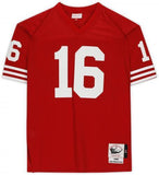 Joe Montana San Francisco 49ers Signed Mitchell & Ness Red Authentic Jersey