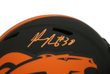 Phillip Lindsay Autographed Denver Broncos F/S Eclipse Speed Helmet BAS 34315