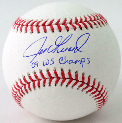 Joe Girardi Autographed Rawlings OML Baseball w/ 09 WS Champs - JSA W Auth *Blue