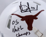 Vince Young Signed Texas Longhorns Speed Mini Helmet w/Natl Champs - Beckett W