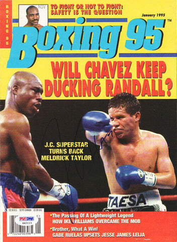 Julio Cesar Chavez Autographed Signed Boxing '95 Magazine Cover PSA/DNA #S42113