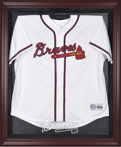 Atlanta Braves Mahogany Framed Logo Jersey Display Case Authentic