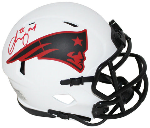 Sony Michel Autographed New England Patriots Lunar Mini Helmet BAS 33224