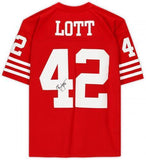 Ronnie Lott San Francisco 49ers Signed Red Mitchell & Ness Jersey