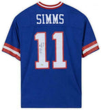 Phil Simms NY Giants Signed M&N Blue Replica Jersey & "SB XXI MVP" Insc