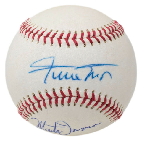 Willie Mays Monte Irvin Dual Signed Giants Baseball BAS LOA AA05916