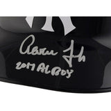 AARON JUDGE Autographed "2017 AL ROY" Yankees Batting Helmet FANATICS