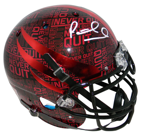 PATRICK MAHOMES SIGNED TEXAS TECH RED RAIDERS NEVER QUIT AUTHENTIC HELMET JSA