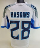 Hassan Haskins Signed Tennessee Titans Jersey (Beckett) 2022 4th Round Pick R.B.