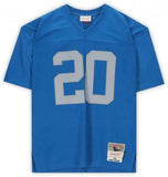 Frmd Barry Sanders Lions Signed Blue Throwback 1994 M&N Replica Jersey & Insc