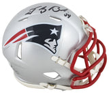 Patriots Tedy Bruschi Authentic Signed Speed Mini Helmet BAS Witnessed