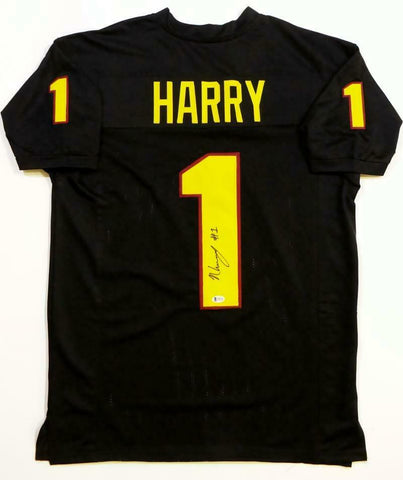 N'Keal Harry Autographed Black College Style Jersey- Beckett Authenticated *Blk