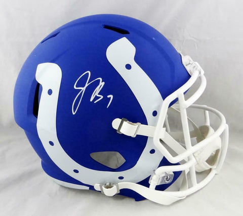 Jacoby Brissett Autographed F/S Indianapolis Colts AMP Speed Helmet- JSA W Auth