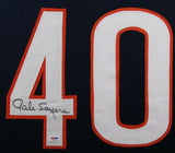 GALE SAYERS (Chicago Bears navy SKYLINE) Signed Autographed Framed Jersey JSA
