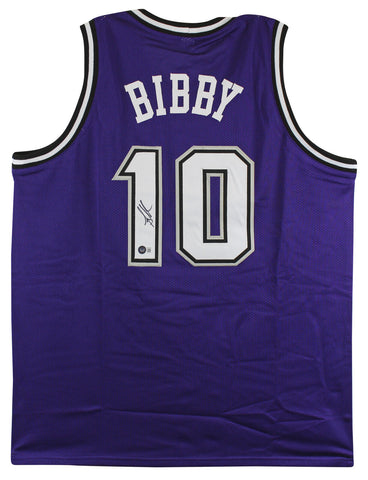 Mike Bibby Authentic Signed Purple Pro Style Jersey Autographed BAS Witnessed