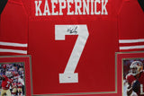 COLIN KAEPERNICK (49ers red SKYLINE) Signed Autographed Framed Jersey PSA