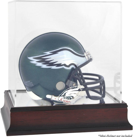Eagles Mahogany Logo Mini Helmet Display Case - Fanatics