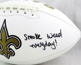 Ricky Williams Autographed New Orleans Saints Logo Football w/SWED - JSA W Auth