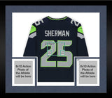 Frmd Richard Sherman Seattle Seahawks Signed Navy Jersey & "Legion of Boom" Insc
