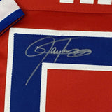 FRAMED Autographed/Signed LAWRENCE TAYLOR 33x42 New York Red Jersey JSA COA Auto
