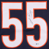 Lance Briggs Signed Bears Blue Jersey (Beckett) 7xPro Bowl (2005-2011)Linebacker