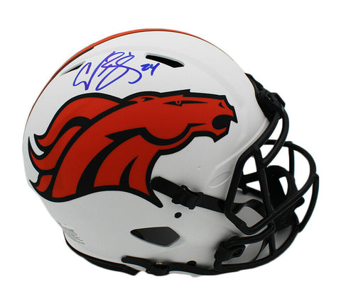 Champ Bailey Signed Denver Broncos Speed Authentic Lunar NFL Helmet